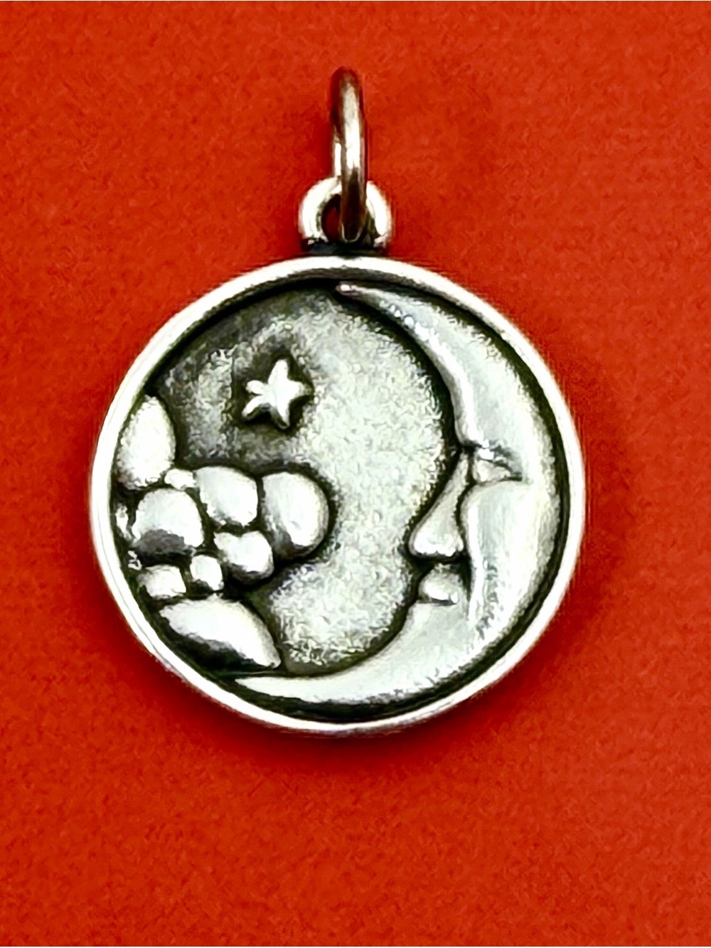 James Avery Retired Sterling Silver MIDNIGHT SKY MOON AND STARS Charm